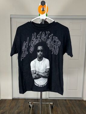 21 savage Black Graphic Short-Sleeve Men's T-Shirt